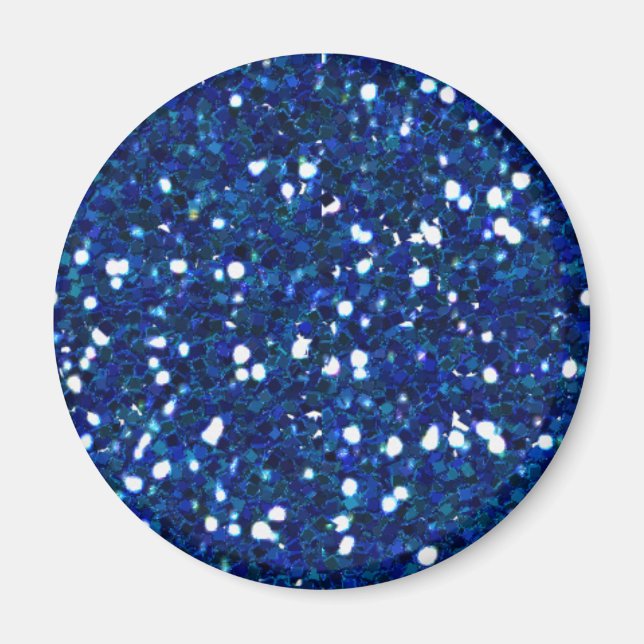 Blue Glitzer Magnet (Vorne)
