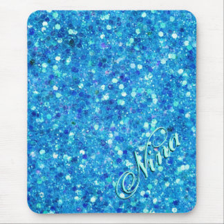 Blue Glitzer Mousepad