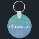 Blue Glitzer Personalisiert Bridesmaid Schlüsselanhänger<br><div class="desc">Das ist der personalisierte Schlüsselanhänger von Blue Glitzer. Imitate Gold Glitzer Elegantes Logo-Design mit mit Monogramm Buchstaben Initialen. Es ist eine niedliche Vintage Geschenkidee für gehobene Braut,  Blume,  Trauzeugin und Brautmädchen bei extravaganter Hochzeit oder Brautparty.</div>