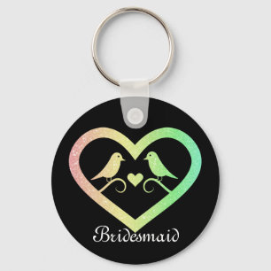 Blue Glitzer Personalisiert Bridesmaid Schlüsselanhänger