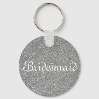 Blue Glitzer Personalisiert Bridesmaid Schlüsselanhänger