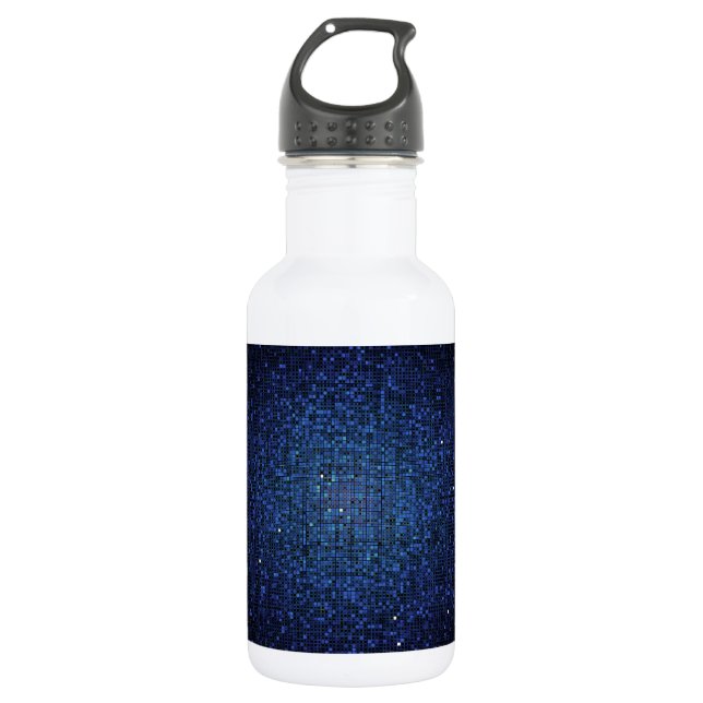 Blue Glitzer Sequin Disco 32. oz. Edelstahlflasche (Vorderseite)