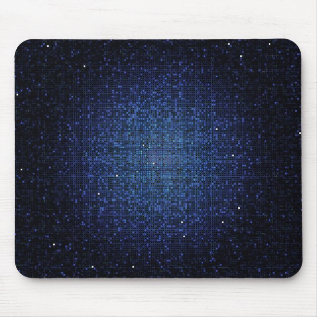 Blue Glitzer Sequin Disco Personalisiert Mousepad (Vorne)