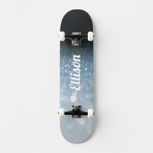 Blue Glitzer Skateboard (Vorderseite)