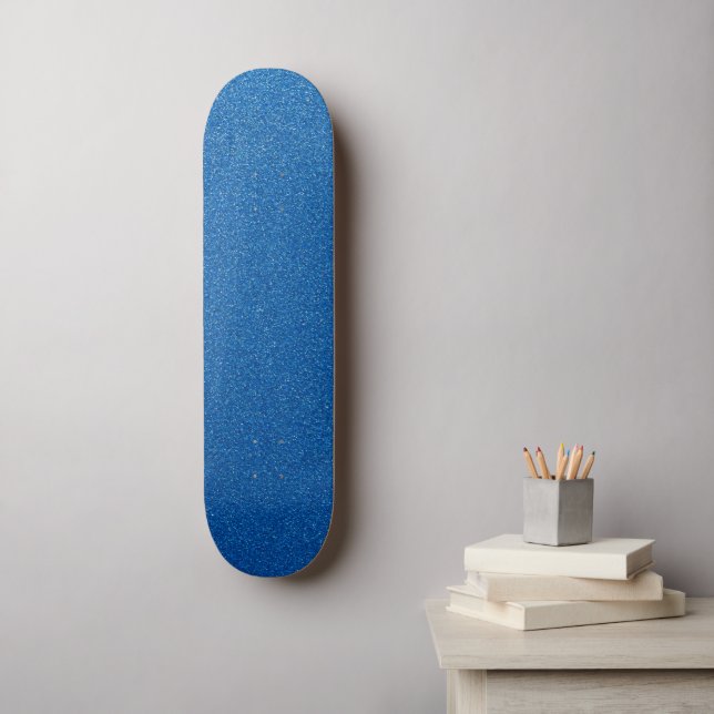 Blue Glitzer, Sparkle, Glitzer Hintergrund Skateboard (Wandkunst)