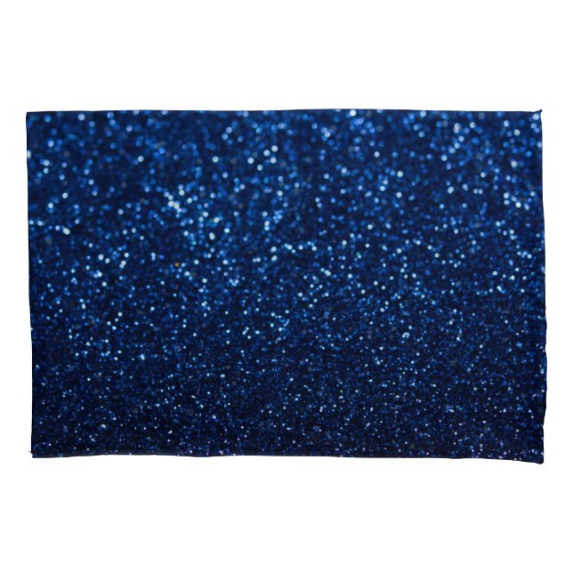 Blue Glitzer Texture Festivals Sparkor Kissenbezug (Vorderseite)