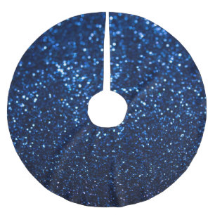 Blue Glitzer Texture Festivals Sparkor Polyester Weihnachtsbaumdecke