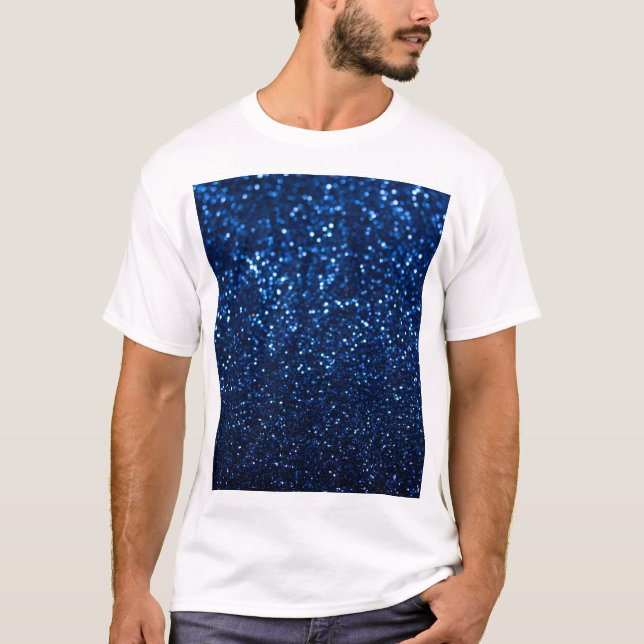 Blue Glitzer Texture Festivals Sparkor T-Shirt (Vorderseite)