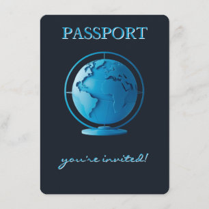 Blue Globe Passport Reise-Windelotterie Begleitkarte
