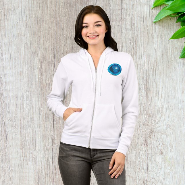 Blue Globe Womens Full-Zip Hoodie (Von Creator hochgeladen)