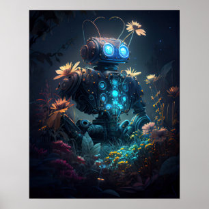Blue Glow Bot & Blume Poster