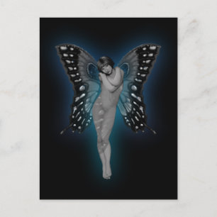 Blue Glow Fairiy Postkarte