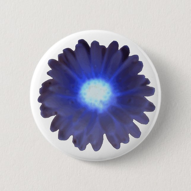Blue Glow Marigold Button (Vorderseite)