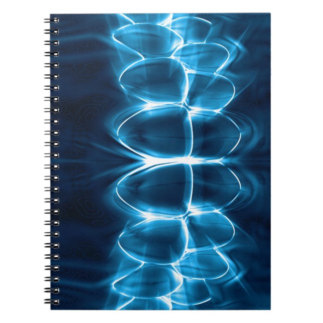 Blue Glowing Teeth Bite Dentist Notebook Notizblock (Vorderseite)