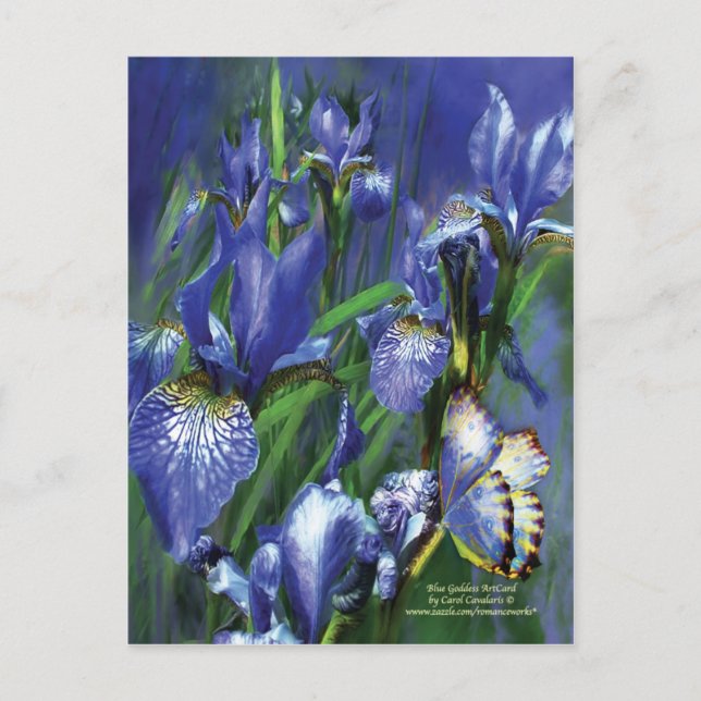 Blue Goddess Art Postcard Postkarte (Vorderseite)