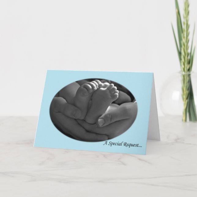 Blue Godvater Anfrage von Junge aufgerufen. Einladung (Vorderseite)