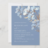Blue Gold 3D Blumen 