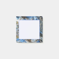 Blue Gold Abstrakte 3D-Effekt Personalisiert 3x3