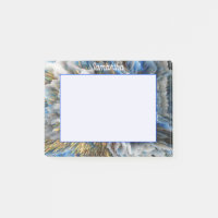 Blue Gold Abstrakte 3D-Effekt Personalisiert 4x3