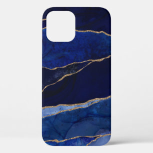 Blue & Gold Achat Modern Glam Minimal Chic Hülle-M Case-Mate iPhone Hülle