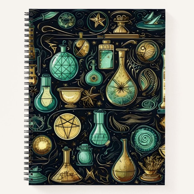 Blue Gold Alchemy Notizbuch (Vorderseite)