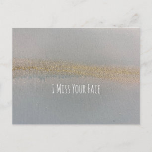 Blue Gold Alkohol Tinte Abstrakt ich verpassen Ihr Postkarte