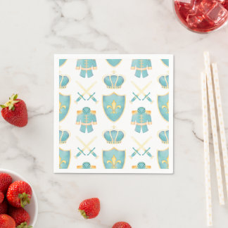 Blue & Gold Aquarell Little Prince Geburtstag Serviette