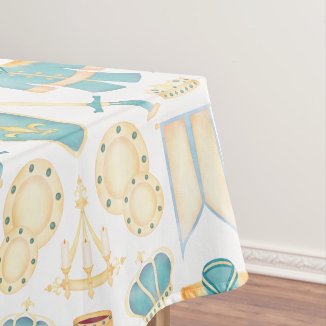 Blue & Gold Aquarell Little Prince Geburtstag Tischdecke (Beispiel)