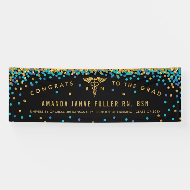 Blue & Gold Banner für die Kurspartei (Horizontal)