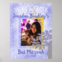 Blue & Gold Bat Mitzvah Begrüßungszeichen