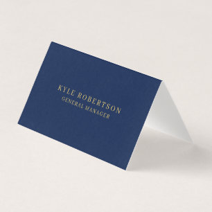 Blue Gold Beruflich Trendname Visitenkarten