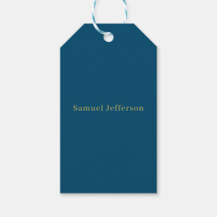 Blue Gold Beruflich Trendy Minimalistisch Name Geschenkanhänger