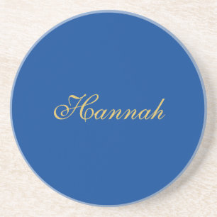 Blue Gold Beruflich Trendy Minimalistisch Name Getränkeuntersetzer