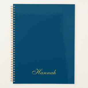 Blue Gold Beruflich Trendy Minimalistisch Name Planer