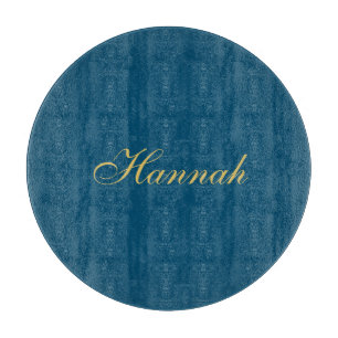 Blue Gold Beruflich Trendy Minimalistisch Name Schneidebrett