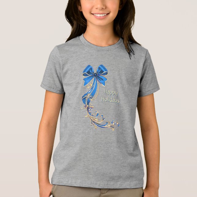 Blue Gold Blume Holiday T - Shirt (Vorderseite)