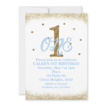 Blue & Gold Boys 1. Geburtstag Party