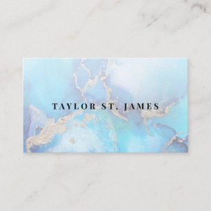 Blue Gold Business Card Visitenkarte