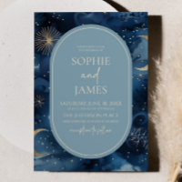 Blue Gold Celestial Elegante Starry Sky Wedding