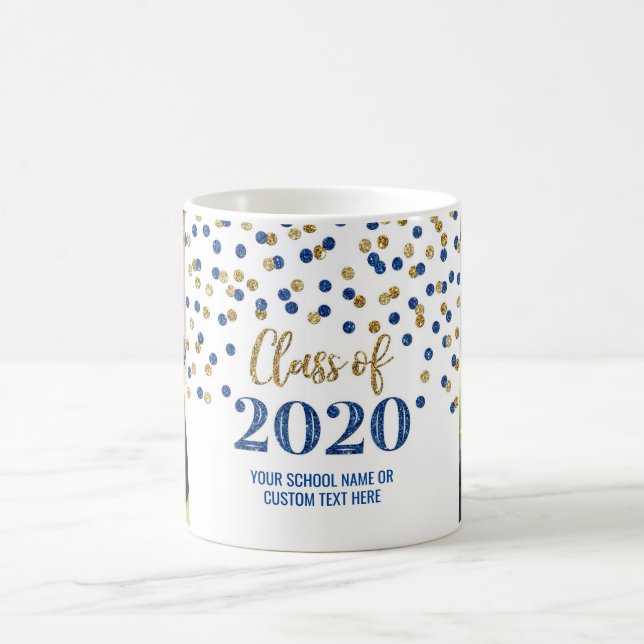 Blue Gold Class 2020 Foto Abschluss Tasse (Mittel)