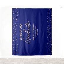 Blue Gold Class 2024 Foto Backdrop Graduate