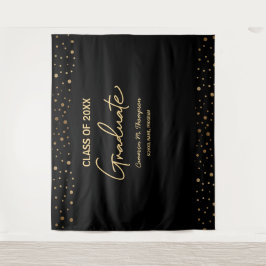 Blue Gold Class Abschluss Foto Background Graduate Wandteppich