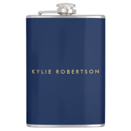 Blue Gold Colors Beruflich Trendy Moderne Schlicht Flachmann