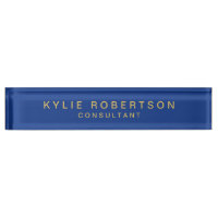 Blue Gold Colors Beruflich Trendy Moderne Schlicht