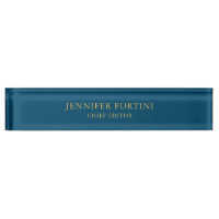 Blue Gold Colors Beruflich Trendy Moderne Schlicht