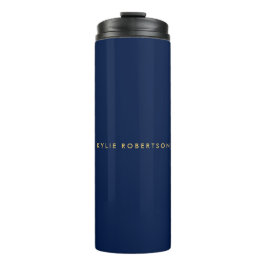 Blue Gold Colors Beruflich Trendy Moderne Schlicht Thermosbecher