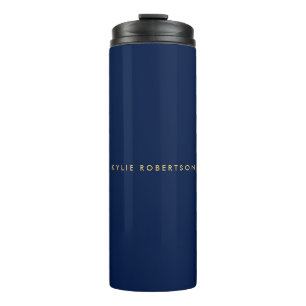 Blue Gold Colors Beruflich Trendy Moderne Schlicht Thermosbecher