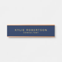 Blue Gold Colors Beruflich Trendy Moderne Schlicht