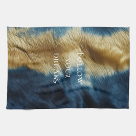 Blue Gold Cowhide Geschirrtuch