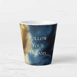 Blue Gold Cowhide Milchtasse